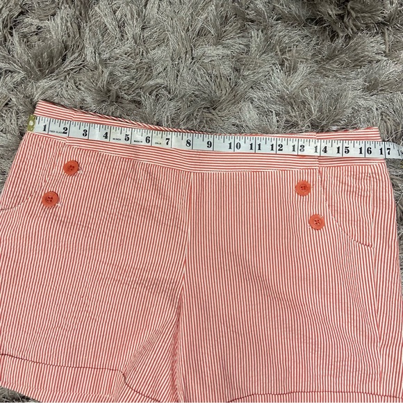 Kenar women orange and white stripes,front buttons closure. Size 8. Used. - Picture 5 of 9